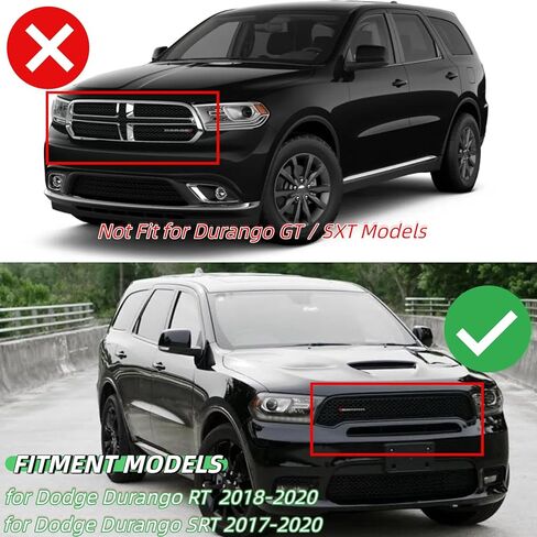 Front Bumper Lip Splitter Glossy Black 4Pcs for Dodge Durango SRT GT/Pursuit/R/T/SXT 2021-2026 Models (Excluding Hellcat Models) in Saudi Arabia