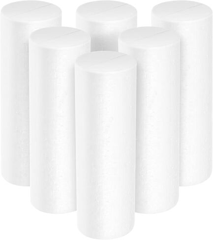 6 قطع من اسطوانات الرغوة مقاس 5 بوصات للحرف اليدوية، وقضبان أنبوب الرغوة، اسطوانة من البوليسترين الأبيض لتشكيل تنسيقات الزهور in Kuwait