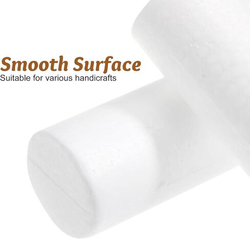 6 قطع من اسطوانات الرغوة مقاس 5 بوصات للحرف اليدوية، وقضبان أنبوب الرغوة، اسطوانة من البوليسترين الأبيض لتشكيل تنسيقات الزهور in Kuwait