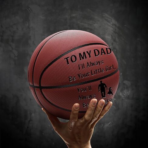to My Dad Gift Personalized Engraved Basketball Indoor/Outdoor Basketball 29.5 Inch Birthday Inspirational Gifts for Dad from Son in Kuwait