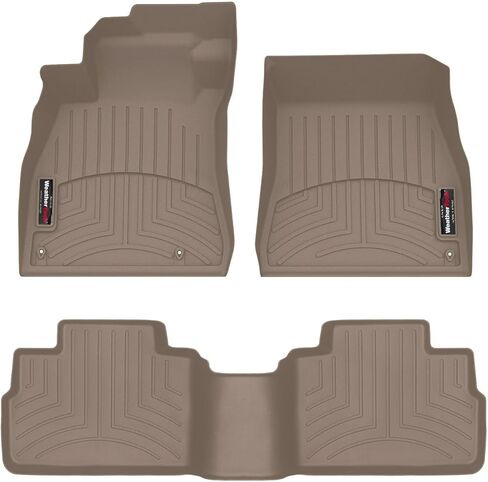 بطانات أرضية مخصصة من Weathertech لسيارة Nissan Sentra - الصف الأول والثاني (4417101-4416032)، أسود in Saudi Arabia