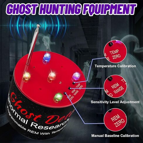 قطعتان من عدادات EMF، 5 كاشف للمجال المغناطيسي LED، جهاز اختبار معدات صيد الأشباح، عداد كهرومغناطيسي محمول 50 هرتز - 20,000 هرتز للداخلية والخارجية in Saudi Arabia