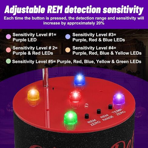 قطعتان من عدادات EMF، 5 كاشف للمجال المغناطيسي LED، جهاز اختبار معدات صيد الأشباح، عداد كهرومغناطيسي محمول 50 هرتز - 20,000 هرتز للداخلية والخارجية in Saudi Arabia