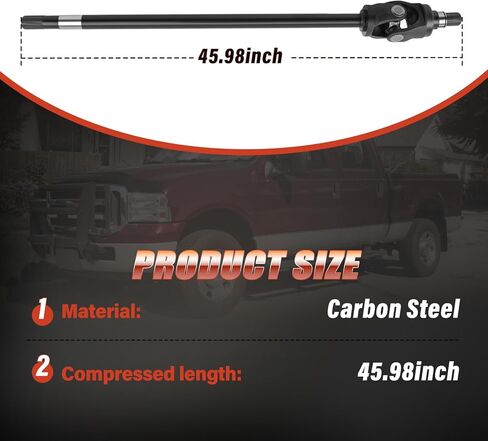 Axle Shaft Assembly Compatible with Ford F250 F350 Super Duty 2005-2012, with Dana Super 60 Front Axle, Front Right Passenger Side# 10013778 in Saudi Arabia