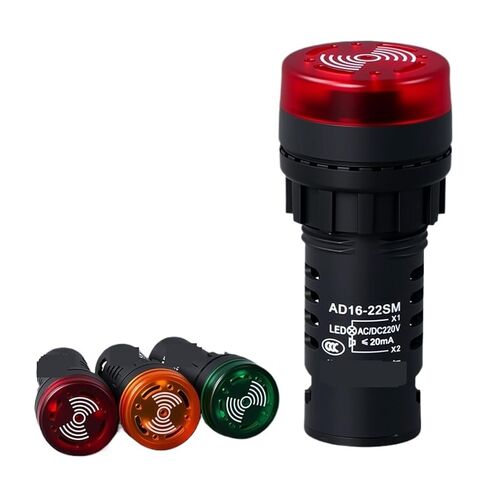 Intermittent Buzzer Flash Sound and Light Buzzer AD16-22SM Alarm 22MM Signal Light(YellowAC220V) in Saudi Arabia