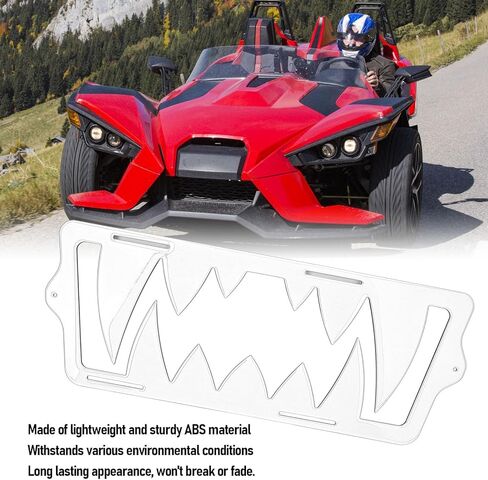 SIXRUN Front Radiator Grille Insert, Teeth Style Decoration Replacement with Coating for Polaris 2015 2025 Quick Install Without Tools (White) in Saudi Arabia