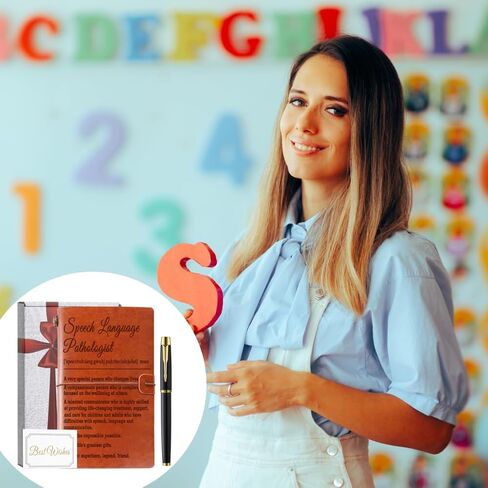أخصائي أمراض النطق واللغة هدايا SLP دفتر يوميات علاج النطق، هدايا المعالج النفسي، هدايا علاج النطق في اليوم الوطني لأخصائي أمراض النطق، عيد الميلاد، التقاعد، التخرج in Saudi Arabia