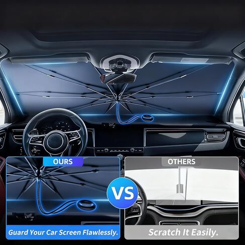 Car Windshield Sunshade UV Blocking Foldable Adjustable, 125cm(50") L x 65cm(26") W in Saudi Arabia