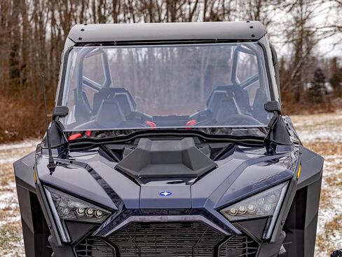 SuperATV Scratch-Resistant Full Windshield for 2022-2024 Polaris RZR Pro R 4 | 1/4" Polycarbonate-250X Stronger than Glass | Hard Coated | Protects Against Debris | Includes Pre-installed Bulb Seal in Saudi Arabia