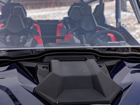 SuperATV Scratch-Resistant Full Windshield for 2022-2024 Polaris RZR Pro R 4 | 1/4" Polycarbonate-250X Stronger than Glass | Hard Coated | Protects Against Debris | Includes Pre-installed Bulb Seal in Saudi Arabia