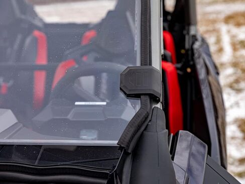 SuperATV Scratch-Resistant Full Windshield for 2022-2024 Polaris RZR Pro R 4 | 1/4" Polycarbonate-250X Stronger than Glass | Hard Coated | Protects Against Debris | Includes Pre-installed Bulb Seal in Saudi Arabia