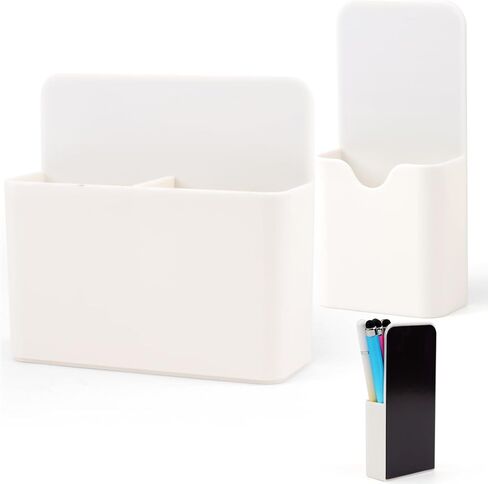 Magnetic Pen and Marker Holder with Strong Magnet and Generous Compartments – Perfect for Refrigerator, Whiteboard, Locker, and Office Organization in Saudi Arabia