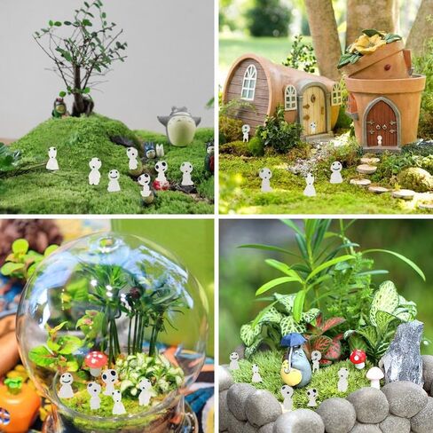 20PCS Mini Glow in Dark Tree Elves,Luminous Resin Ghost Micro Miniature Tiny Alien Figures for Garden Moss Landscape Aquarium Decoration DIY Terrarium Crafts in Saudi Arabia