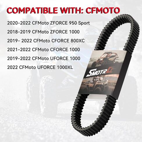 حزام محرك UTV 0JWA-055000-10000 متوافق مع CFMOTO Cforce 1000 800 XC، Uforce 1000 1000XL، Zforce 1000 950 Sport، بديل حزام UTV CVT شديد التحمل لـ Uforce Cforce Zforce in Saudi Arabia