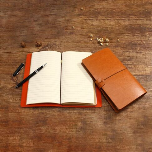 Artificial leather Traveler's Notebook System - Refillable A6 Journal, Customizable Planner with 3 Inserts(4.7x7.9in) in Saudi Arabia