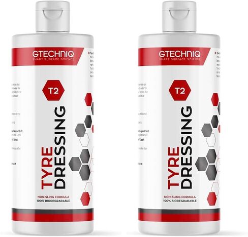 Gtechniq T2 Tyre Dressing for Car Tyre Shine, Car Wheel Cleaner Repels Dirt and Grime, Restores Tyre Black Finish, Anti-Sling Formula, 100% Biodegradable, 250ml in Saudi Arabia