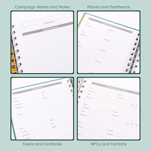 Roll & Play Press Game Master's Quest Notebook: 120 page, A5 hardback world-building journal for character, setting and plot notes, with lined, gridded and hex paper in Saudi Arabia