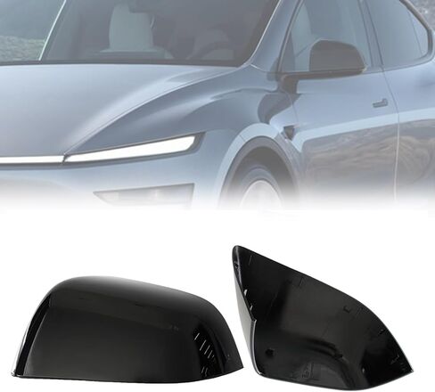 غطاء مرآة الرؤية الخلفية اليسرى من AUCERAMIC 149559300A أسود متوافق مع طراز Tesla Y 2020-2024 in Saudi Arabia