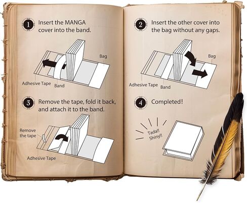 [PackageLand] Clear Manga Book Covers – Fits Japanese Comics – 50 Pack – 195 x 355mm (7.68" x 13.98") – Thick 40 Micron OPP Sleeves for Archival Protection in Saudi Arabia
