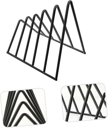 Gadpiparty 2pcs Triangle Iron Desktop Book Rack Metal File Organizer for Heavy Books Multi-Functional Bookends Decorative Design Suitable for Home and Office Use in Saudi Arabia