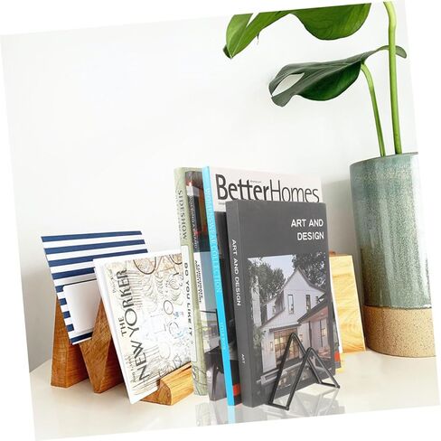 Gadpiparty 2pcs Triangle Iron Desktop Book Rack Metal File Organizer for Heavy Books Multi-Functional Bookends Decorative Design Suitable for Home and Office Use in Saudi Arabia