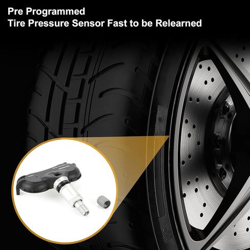 Tire Pressure Sensor No.42753TY2A51 Car Inner Tire Pressure Monitoring Sensor for Acura TL 2009-2014 Metal Rubber Plastic Black Durable 4Pc in Saudi Arabia