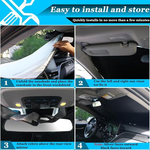 مظلة شمسية للزجاج الأمامي لملحقات Honda HRV 2023 2024 2025 2026، لمظلة الزجاج الأمامي HR-V، مظلة شمسية للنافذة الأمامية قابلة للطي، غطاء درع الشاشة، واقي من الأشعة فوق البنفسجية (قطعة واحدة) in Kuwait