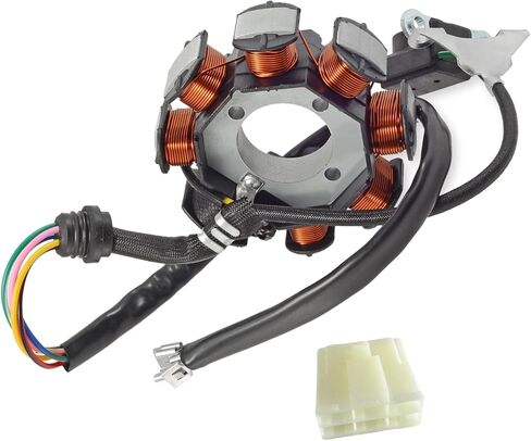 AC 8 Coil Magneto Stator 5 Wires Alternator Compatible with CG Engines 125cc 150cc 200cc 250cc ATV Quad Moped Buggy Dirt Pit Pro Dirt Bike Go Kart TaoTao Sunl Zongshen Lifan in Saudi Arabia