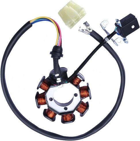 AC 8 Coil Magneto Stator 5 Wires Alternator Compatible with CG Engines 125cc 150cc 200cc 250cc ATV Quad Moped Buggy Dirt Pit Pro Dirt Bike Go Kart TaoTao Sunl Zongshen Lifan in Saudi Arabia