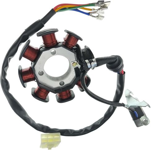 AC 8 Coil Magneto Stator 5 Wires Alternator Compatible with CG Engines 125cc 150cc 200cc 250cc ATV Quad Moped Buggy Dirt Pit Pro Dirt Bike Go Kart TaoTao Sunl Zongshen Lifan in Saudi Arabia