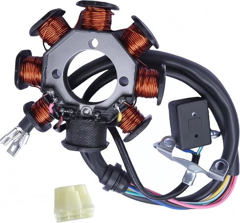 AC 8 Coil Magneto Stator 5 Wires Alternator Compatible with CG Engines 125cc 150cc 200cc 250cc ATV Quad Moped Buggy Dirt Pit Pro Dirt Bike Go Kart TaoTao Sunl Zongshen Lifan in Saudi Arabia
