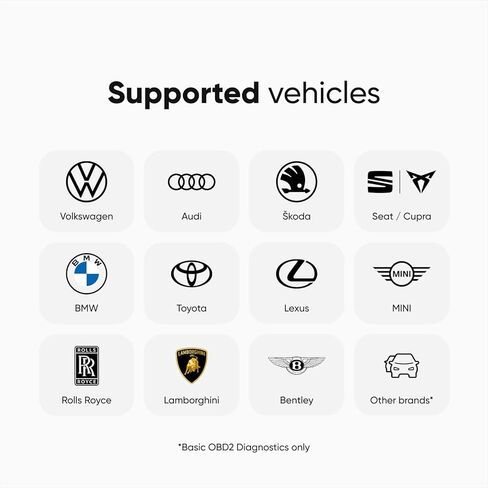 OBDeleven OBD2 Diagnostic Code Reader scan Tool, Bluetooth Scanner for Audi Seat Cupra Skoda Volkswagen BMW Mini (Android & iOS, Next Gen Pro Pack) in Kuwait