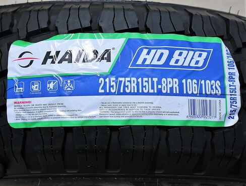 Haida Puma HD818 M/T Mud Off-Road Light Truck Radial Tire-LT215/75R15 215/75/15 215/75-15 106/103S نطاق التحميل D LRD 8-Ply BSW جدار جانبي أسود in Saudi Arabia