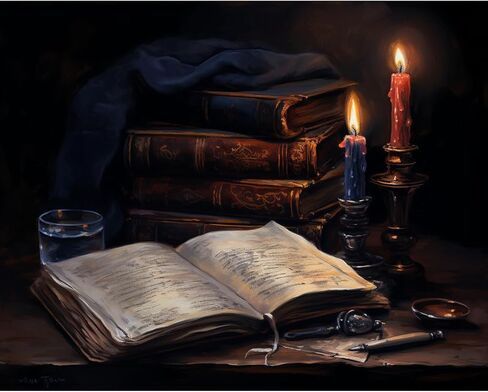 Craftoria Paint by Numbers for Adults 40"x50"cm NO Framed Bookstore Corner 48 Colors in Saudi Arabia
