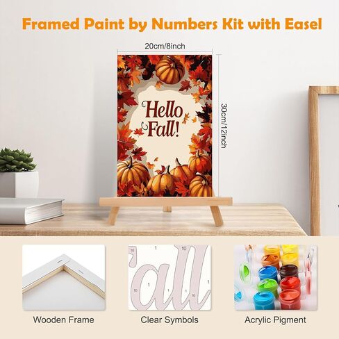 MOGTAA Halloween Paint by Numbers Kit for Adults Beginners with Frame, Skull Adult Paint by Number Kits on Canvas with Easel, Easy DIY Birds Oil Painting Kits for Home Decor, 8x12in in Saudi Arabia