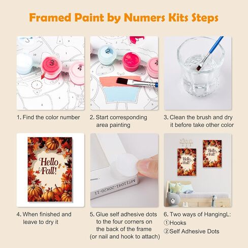 MOGTAA Halloween Paint by Numbers Kit for Adults Beginners with Frame, Skull Adult Paint by Number Kits on Canvas with Easel, Easy DIY Birds Oil Painting Kits for Home Decor, 8x12in in Saudi Arabia