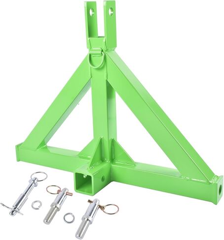 Heavy-Duty 3-Point Quick Hitch with 2" Towing Ball & Drawbar Attachment, 3PT Trailer Hitch Receiver with Hook Replacement for Kubota, John Deere Category 1 Tractors & Farm Equipment Black Mixizap in Kuwait