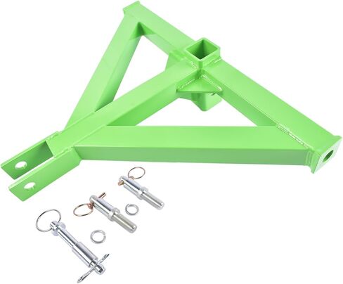 Heavy-Duty 3-Point Quick Hitch with 2" Towing Ball & Drawbar Attachment, 3PT Trailer Hitch Receiver with Hook Replacement for Kubota, John Deere Category 1 Tractors & Farm Equipment Black Mixizap in Kuwait