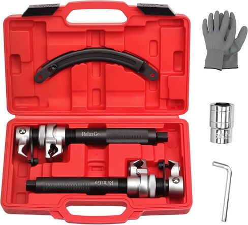 أداة ضاغط زنبركي لفائف من ReluxGo قطعتان من ضاغط زنبركي شديد التحمل من Macpherson Strut مع دعامة أمان لشاحنة السيارة ATV UTV، سعة 2200 رطل، أداة ضغط زنبركية ملفوفة in Kuwait