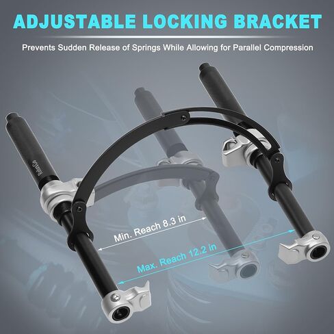 أداة ضاغط زنبركي لفائف من ReluxGo قطعتان من ضاغط زنبركي شديد التحمل من Macpherson Strut مع دعامة أمان لشاحنة السيارة ATV UTV، سعة 2200 رطل، أداة ضغط زنبركية ملفوفة in Kuwait