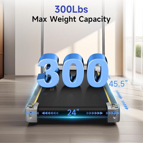 Foldable Treadmill with Incline, Walking Pad with Handle Bar 3 Level Incline, Portable Folding Treadmills for Home/Office 300 Lbs Capacity, Quiet Desk Treadmill with Remote Control & APP in Kuwait