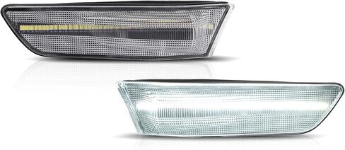 LED Front Side Marker Light Pair Compatible with 2003-2007 Infiniti G35 2D Coupe/2002-2007 Nissan Skyline V35 Coupe Replacement for IN2551108 IN2550108 Clear Lens White LED in Saudi Arabia