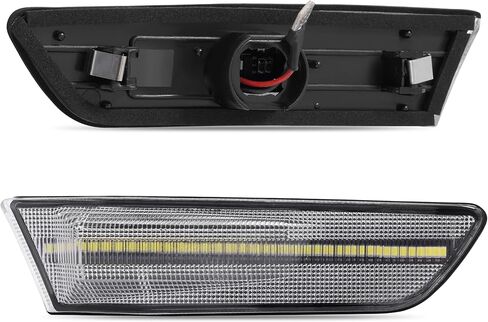 LED Front Side Marker Light Pair Compatible with 2003-2007 Infiniti G35 2D Coupe/2002-2007 Nissan Skyline V35 Coupe Replacement for IN2551108 IN2550108 Clear Lens White LED in Saudi Arabia