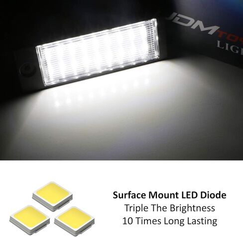 iJDMTOY OEM-Fit 3W مجموعة مصابيح لوحة ترخيص LED كاملة متوافقة مع 2016-up Hyundai Tucson IX35، 2019-up Kia Forte Sedan، مدعوم بـ 18-SMD Xenon White LED in Saudi Arabia