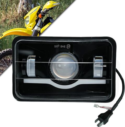 headlight assembly Square 5 inch head light headlamp for Honda XR250 XR250L XR650L XR650R, high and low beam 6000K White/Amber DRL,IP68 Waterproof Plug & Play DOT Approved in Kuwait