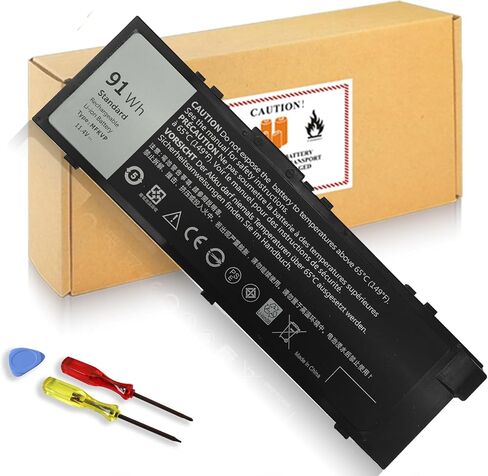 بطارية 91Wh MFKVP T05W1 لسلسلة Dell Precision 15 7510 7520 M7510 17 7710 7720 M7710، TO5W1 0TWCPG 451-BBSF 451-BBSB TWCPG GR5D3 0FNY7 1G9VM M28DH، 72Wh T05W1 11.1V / 91 وات في الساعة MFKVP 11.4 فولت in Kuwait