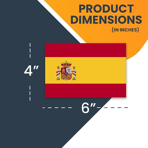 Magnet Me Up Spain Spanish Flag Car Magnet Decal, 4x6 Inches, Heavy Duty Automotive Magnet for Car, Truck SUV in Saudi Arabia