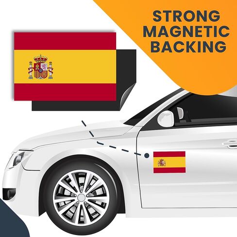 Magnet Me Up Spain Spanish Flag Car Magnet Decal, 4x6 Inches, Heavy Duty Automotive Magnet for Car, Truck SUV in Saudi Arabia