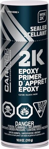 Car-Rep® 2K Epoxy Primer with Wise 2K Technology, Suitable for All Kinds of Metals, Carbon Fiber Substrates, Most Automotive Plastics, Black, 11oz Aerosol Can in Kuwait