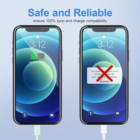 كابل USB C إلى Lightning 2 حزمة بطول 6 أقدام لكابل شاحن سريع iPhone 【معتمد من MFi 】 سلك شحن من النوع C إلى Lightning متوافق مع iPhone 14 13 13 Pro Max 12 12 Pro Max 11 XS XR X 8 iPad، وردي in Kuwait